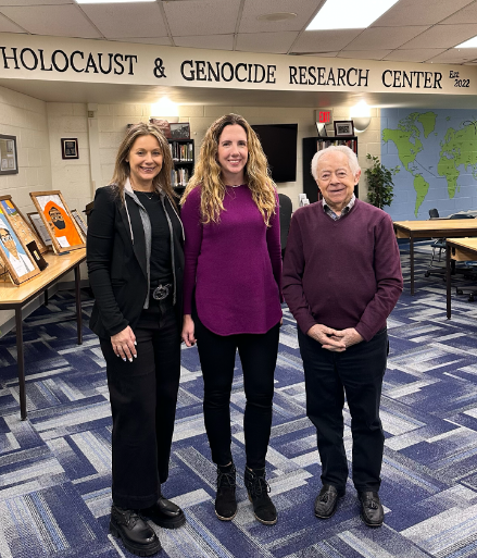 MSHEF co-founders Isabella S. Fiske and Mark Schonwetter standing with grant recipient Mary Houghtaling, posing together for a photo.